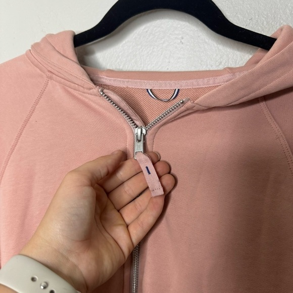 Kit and Ace Pink Cropped Zip Up Hoodie - Picture 3 of 11